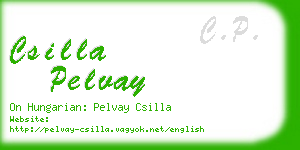 csilla pelvay business card